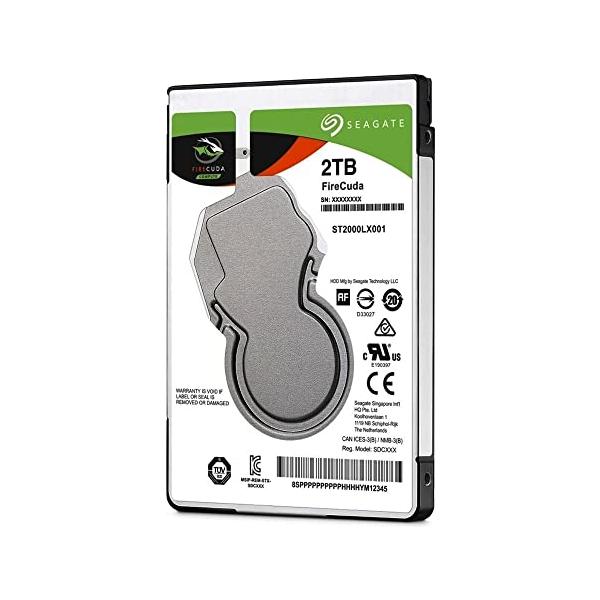 AR72171 シーゲイト FireCuda 25 2.5inch SATA 6Gb/s NCQ 2TB 64MB 5400rpm SSD(8GB MLC)+HDDハイブリッド(7mm)