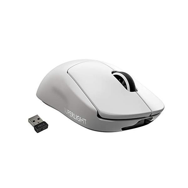 Logicool G PRO X SUPERLIGHT ワイヤレス ゲーミングマウス G-PPD-003WL-WH 軽量 63g未満 LIGHTSPEED HERO 25Kセンサー POWERPLAY 無線 充電 対応 ゲ