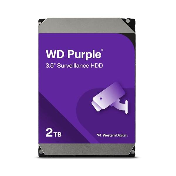 Western Digital 2TB WD パープル 監視 内蔵ハードドライブ HDD - SATA 6GB / 256 MB キャッシュ 3.5インチ - WD22PURZ