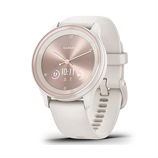 GARMIN(ガーミン) vivomove Sport Peach Gold/Ivory ハイブリッドスマートウォッチ 【日本正規品】 小