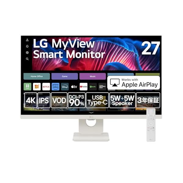 LG スマートモニター 27SR73U-W/LG MyView Smart Monitor / 27インチ