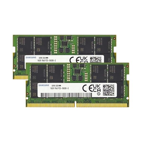 Samsung 32GB (2x16GB) DDR5 5600MHz PC5-44800 CL46 SODIMM 1Rx8