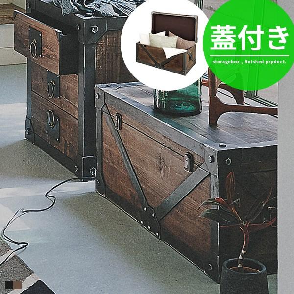 収納ボックス フタ付き おしゃれ 木製 木箱 アンティーク トランク型小物入れ ウッドボックス Azm 0070 Good Balance Interior 通販 Yahoo ショッピング