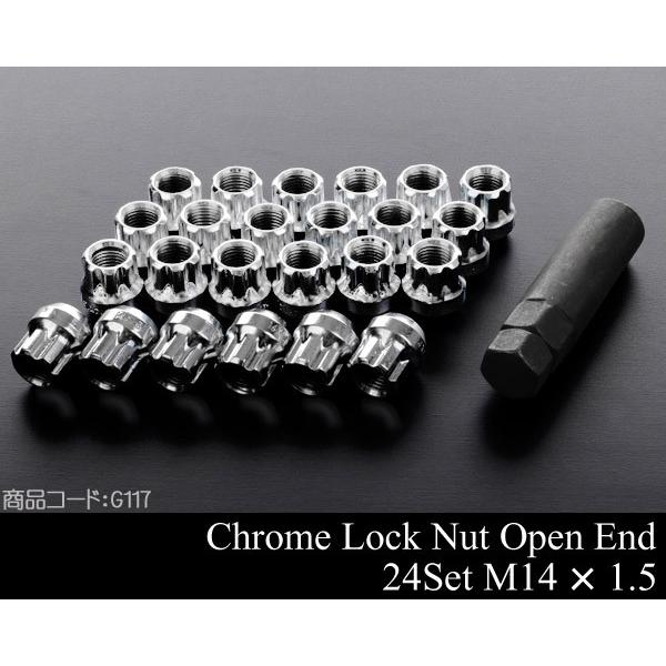 ◇業販値 ロックナット 貫通 M14×1.5 24本 【適合】 エスカレード 
