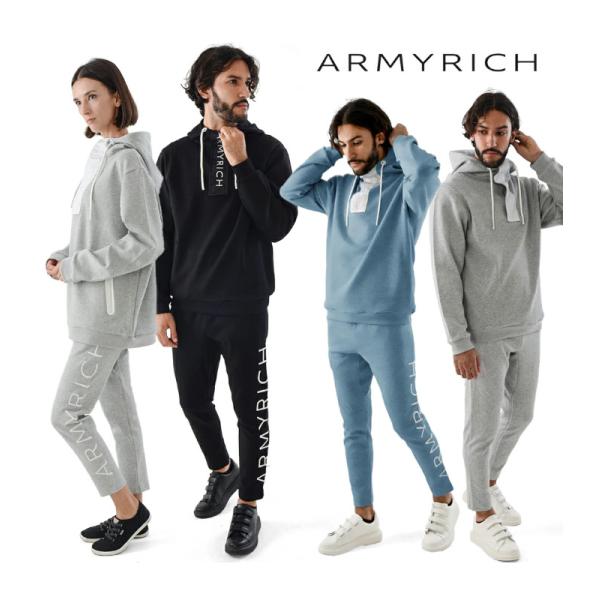 セットアップ メンズ 鹿の子 ジャージ ARMYRICH 男性 スポーツ カジュアル ルームウェア トレーニング アーミーリッチ 上下セット
