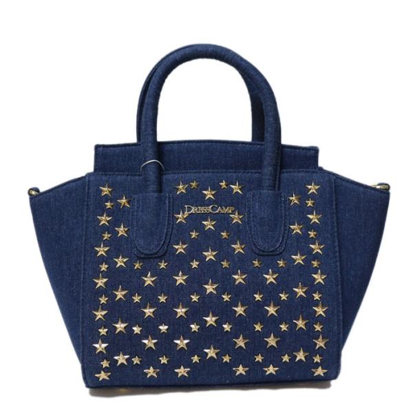 好評正規品にて期間延長 Dresscamp ドレスキャンプ Triangular スター スタッズ 2way デニム ハンドバッグ メンズ レディース Bag バッグ 国内最大級の品揃え
