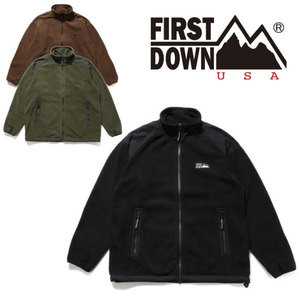 FIRST DOWN �t�@�[�X�g�_�E�� MICRO FLEECE STAND JACKET �X�^���h�t���[�X�W���P�b�g �A�E�^�[ �����Y ���f�B�[�X ���j�Z�b�N�X �H�~ �h��