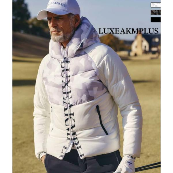 SALE セール センターロゴ中綿ジャケット メンズ アウター ゴルフ LUXEAKMPLUS 男性 カジュアル スポーツ リュクスエイケイエムプラス