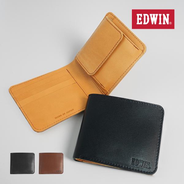 エドウイン EDWIN 22269310 財布 サイフ 二つ折財布 折財布 牛革 栃木レザー 姫路レザー メンズ レディース カード収納 プレゼント ギフト EDWIN（エドウィン） エドウイン 財布 サイフ 二つ折財布 折財布 牛革