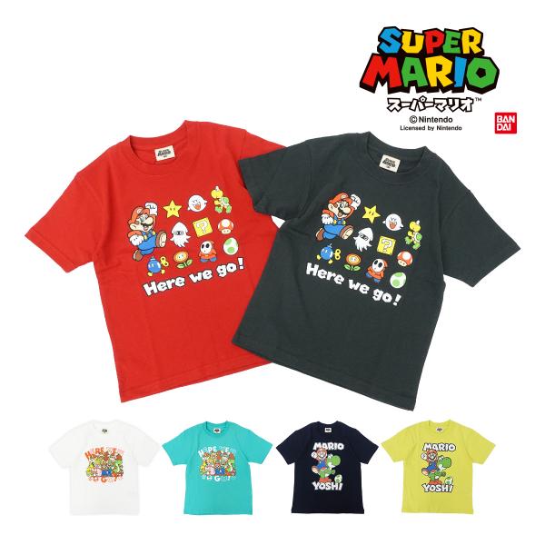 スーパーマリオ 子供服 キッズ Tシャツ KIDS HERE WE GO T