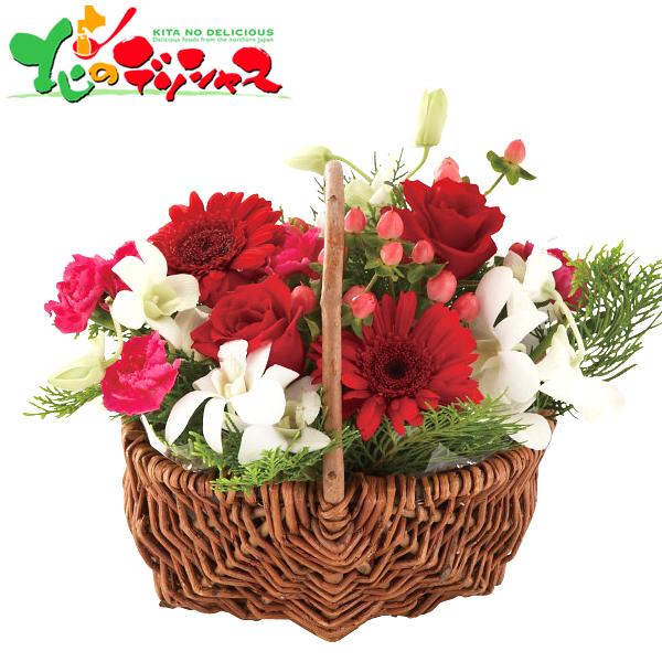 四季の花アレンジ 冬 ギフト 贈り物 お礼 内祝い 結婚祝い 出産祝い お祝い 開店 開店祝い 誕生日 プレゼント 花 お花 生花 アレンジ 送料無料 お取り寄せ 北のデリシャス 通販 Yahoo ショッピング