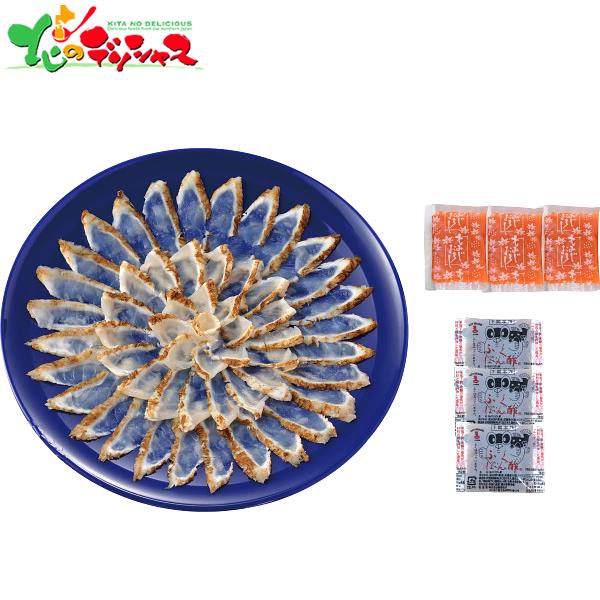 ■スマートフォンでは商品説明に文字数制限があるため、詳しい詳細は必ずパソコン表示で商品説明のご確認をお願い致します！■商品名:関とら本店 とらふく たたき刺身セット FT-SDZ■商品内容:とらふぐたたき刺身(27cm皿)100g、ふくポン...