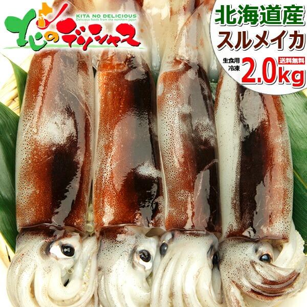 販売終了】日本海産 イカ スルメイカ 1kg (生食用/3-4杯入り/船凍品