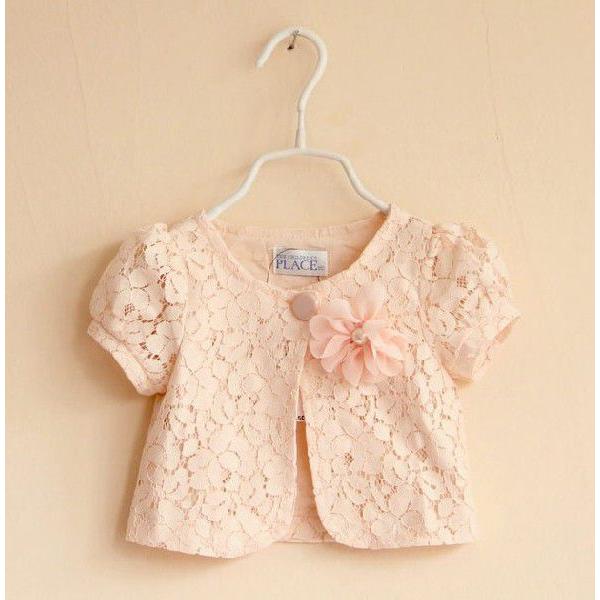 子供服 半袖 ボレロ レース 女の子 カーディガン 90-130cm :314045 ...