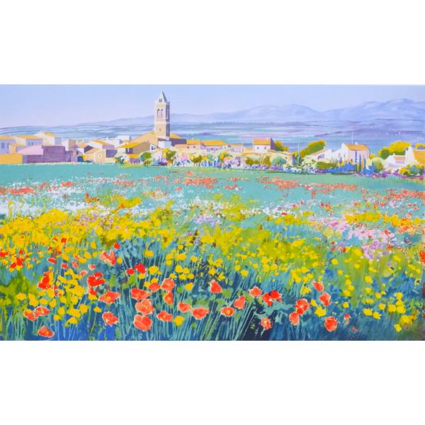 ダニーロ・フェルナンデス「花香る風景」リトグラフ