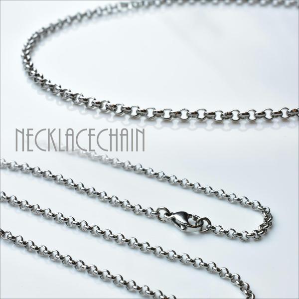 ネックレス チェーン ステンレス / 2mm 甲丸 35cm〜60cm 1cm単位可/ 普段使いしやすいチェーン プレゼントにも / chain-0030 ジーラブ