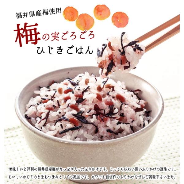 ふりかけ 梅の実ごろごろ ひじき 65ｇ 3袋 カリカリ梅 国産 福井県産 梅 使用 お土産 贈答 などに Fk002 美味しいものを食べたい 通販 Yahoo ショッピング