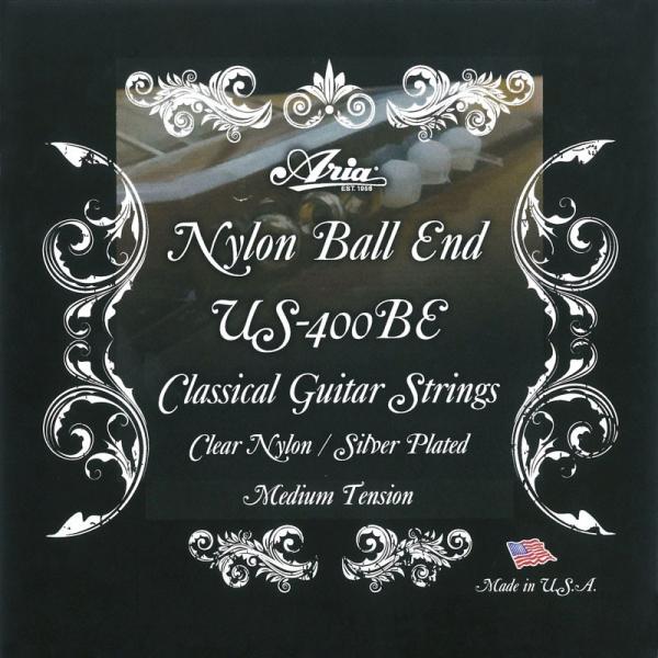 Aria US-400BE Classical Guitar Silver/Clear/Medium/Ball End AA NVbNEM^[ ~fBAEeV {[EGh