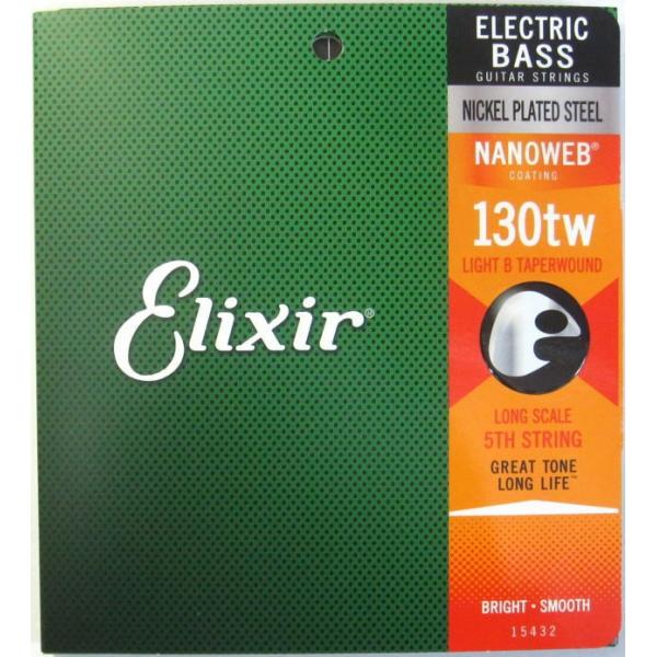 Elixir 15432 Light Long Scale 5th String Taper Wound NANOWEB  GNT[ x[X  CgQ[W .130tw yLowBp ̃o Piz e[p[EEh