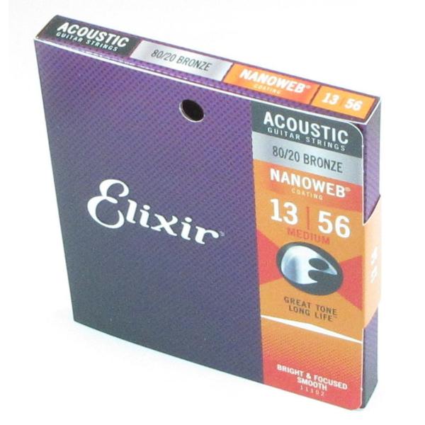 Elixir 11102 NANOWEB Medium Bronze GNT[ AR[XeBbNEM^[ imEFu ~fBA uY .013`.056