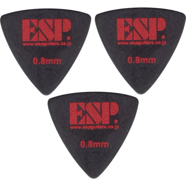 ESP 【PD-PS10(M) Black】 SAND GRIP PICKS TRIANGLE Medium 0.8