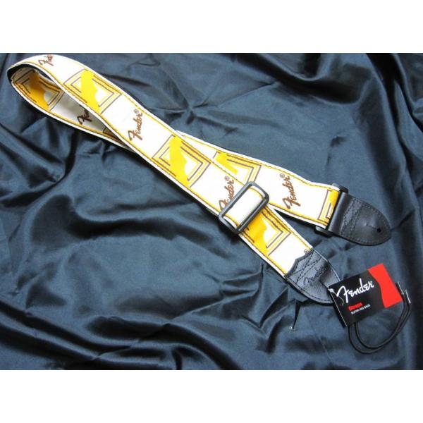 Fender 2"Monogrammed Strap White/Brown/Yellow y099-0683-000z tF_[ mO M^[ Xgbv