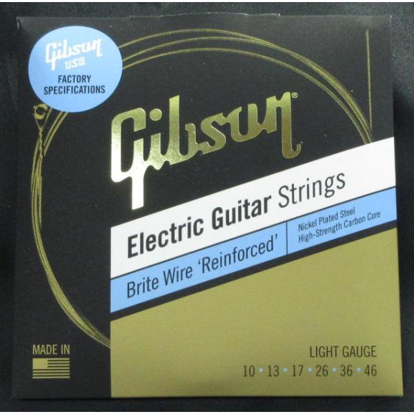 Gibson ySEG-BWR10z Brite Wire 'Reinforced' Electric Guitar Strings Lights Mu\ GLM^[ uCgECA[ 10-46