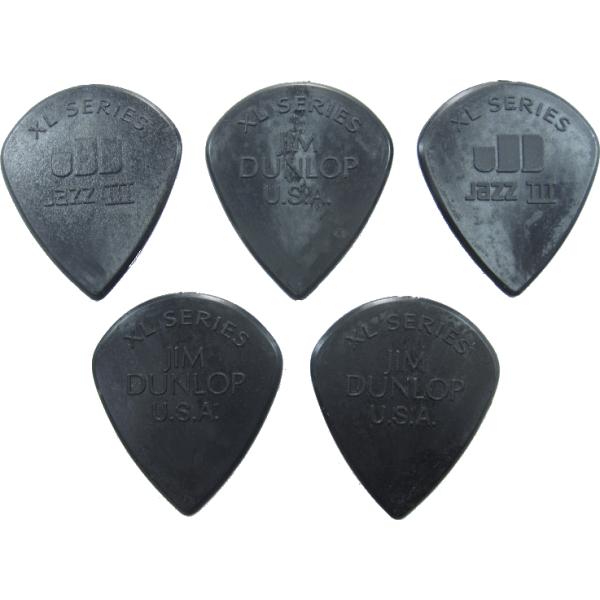 JIM DUNLOP NYLON JAZZ III XL SERIES black stiffo nylon �W�� �_�����b�v �s�b�N 5���Z�b�g (�� �i�C���� �W���Y�X���[ XL)