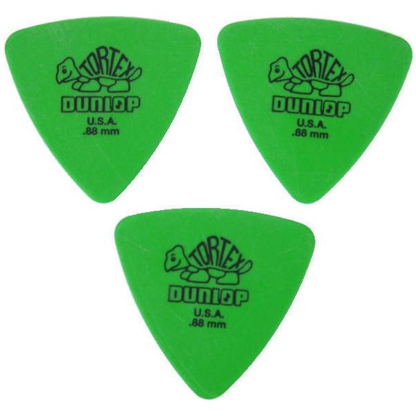 ピックと三線 DUNLOP JIM TORTEX TRIANGLE green .88 ジム ダンロップ ピック
