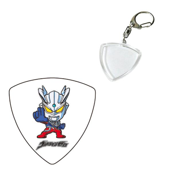 【ハメパチセット】歴代 ウルトラマン ギターピック ウルトラマンゼロ ＋ GID トライアングルキーホルダー GHTRK-500
