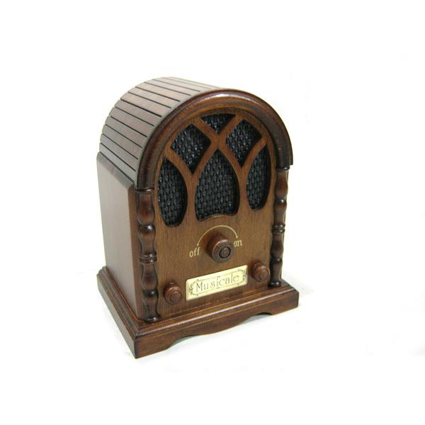 Sankyoオルゴール木製ミニアンティーク ラジオ OG B622S : 85214 : G