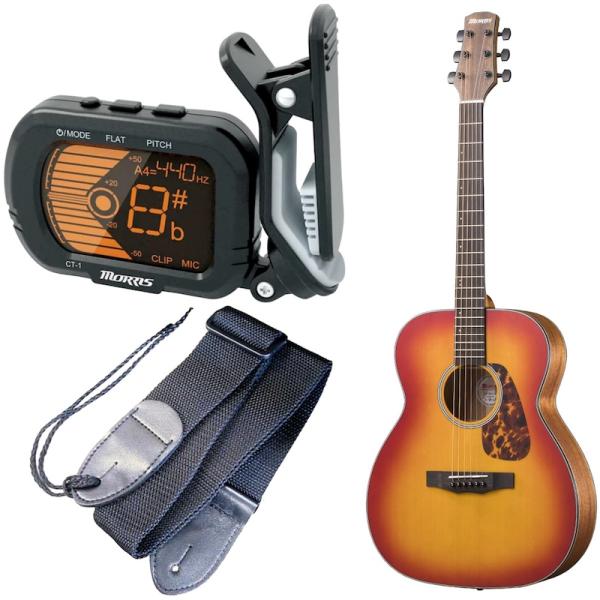 Morris アコースティックギター サンバースト ギターケース付き Morris アコースティックギター サンバースト ギターケース付き
