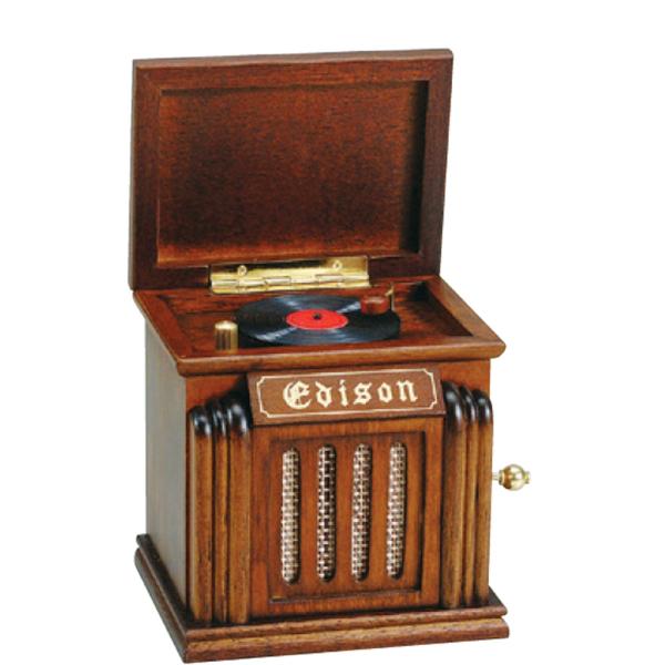 アンティーク 木製オルゴール 木製からくり ミニアンティーク ミシンオルゴール 日本電産