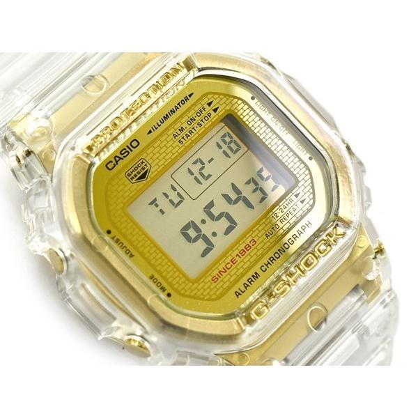 G-SHOCK Gショック 日本製 35周年限定モデル GLACIER GOLD 海外モデル 腕時計 クリアスケルトン ゴールド DW-5035E-7