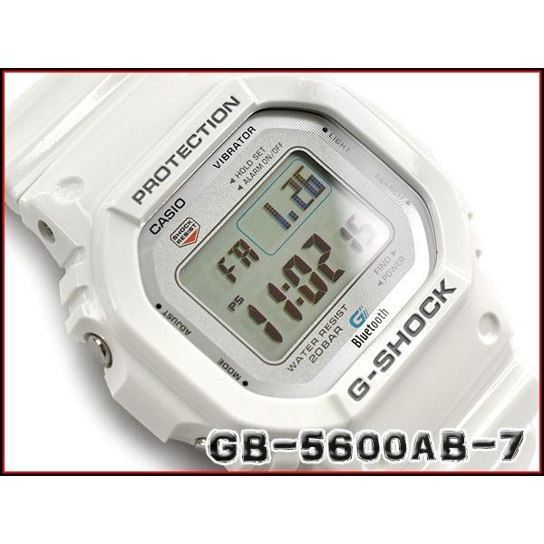 G-SHOCK Gショック ジーショック Bluetooth対応 スマホ モバイルリンク機能 カシオ CASIO デジタル 腕時計 ホワイト  GB-5600AB-7