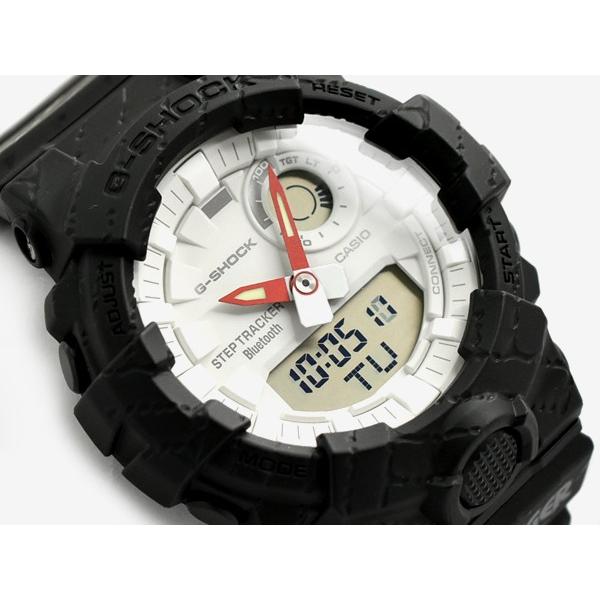 G-SHOCK アシックスタイガー別注 限定モデル モバイルリンク 海外モデル 腕時計 マットブラック ホワイト GBA-800AT -1A