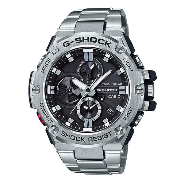G-SHOCK G�V���b�N G-STEEL G�X�`�[�� Bluetooth �J�V�I CASIO �\�[���[ �����Y �r���v �u���b�N �V���o�[ GST-B100D-1AJF �������K���f��