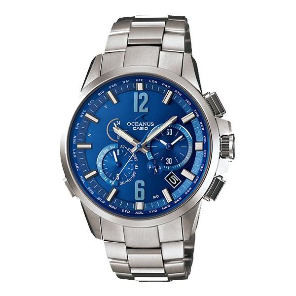 オシアナス OCEANUS CASIO カシオ 電波 ソーラー アナログ 腕時計 ブルー シルバー OCW-T2000C-2AJF