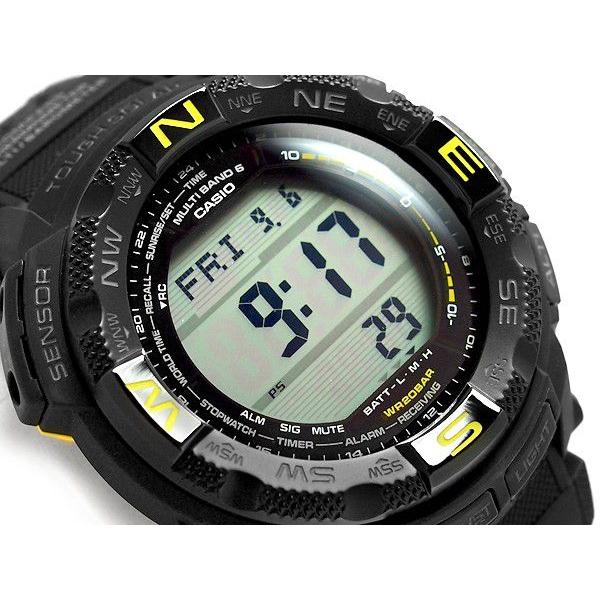 プロトレック PRO TREK カシオ 電波 ソーラー デジタル腕時計 限定コラボ PROTREK×USARA 替えベルト付き ブラック×イエロー  PRW-2600UR-1JR