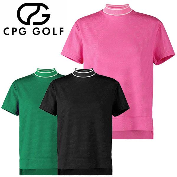 CPG GOLF BIAS LOGO MOCK NECK SS ロゴ モックネック シャツ レディース 1109-25114 ゴルフウェア 2025モデル CPG GOLF CPG GOLF BIAS LOGO MOCK NECK SS ロゴ モックネック シャツ