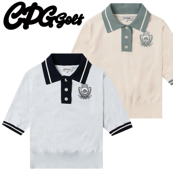 CPG GOLF ニットポロシャツ 半袖 レディース 2025秋冬 ゴルフウェア