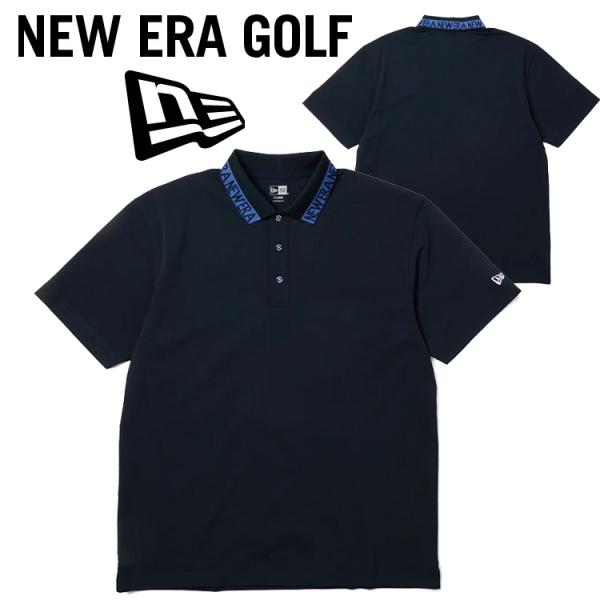 NEW ERA（ニューエラ） ゴルフ 鹿の子 Collar Logo 半袖ポロシャツ
