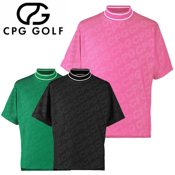 CPG GOLF BIAS LOGO MOCK NECK SS バイアスロゴ モックネックシャツ メンズ 2109-25114 ゴルフウェア 2025モデル CPG GOLF CPG GOLF BIAS LOGO MOCK NECK SS バイアスロゴ モックネック