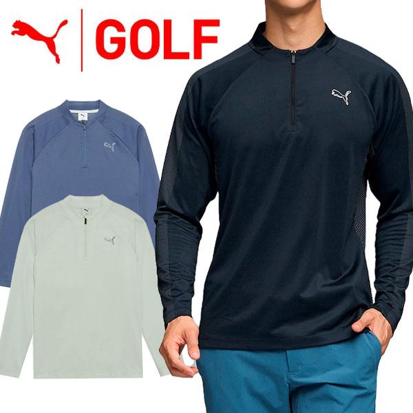 プーマ メンズ ゴルフ シャドウキャット ジップ モックネック 長袖 シャツ 635752 ゴルフウェア 2025秋冬モデル PUMA 日本正規品 PUMA（プーマ） ゴルフ シャドウキャット ジップモックネック 長袖