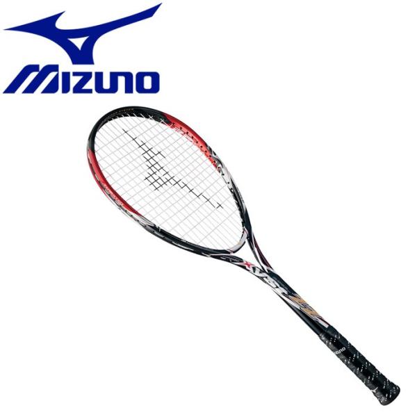 ミズノ ジスト ZZ ソフトテニスラケット ホワイト×レッド-