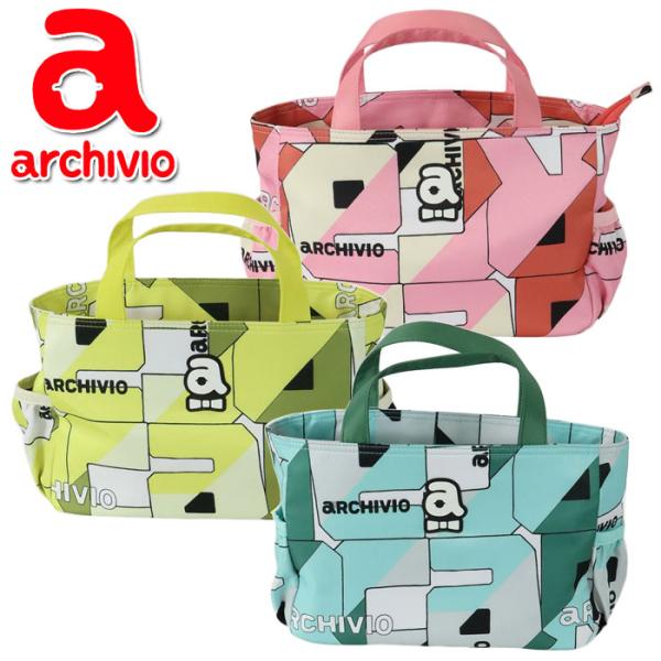 アルチビオのブロッキングレトロ総柄バッグ　ゴルフカートバッグ archivio（アルチビオ） 春夏 ゴルフ カートバッグ ゴルフバッグ
