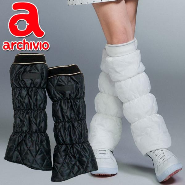 archivio（アルチビオ） ゴルフ リブ切替裏起毛レッグウォーマー