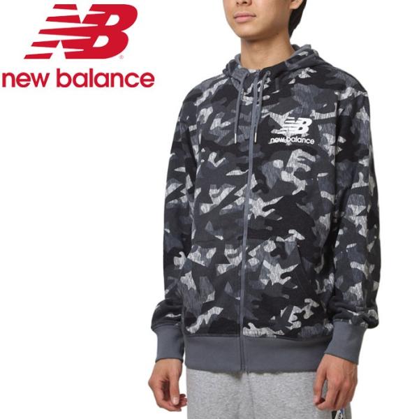 ニューバランス　エッセンシャル フロントジップ フーディ