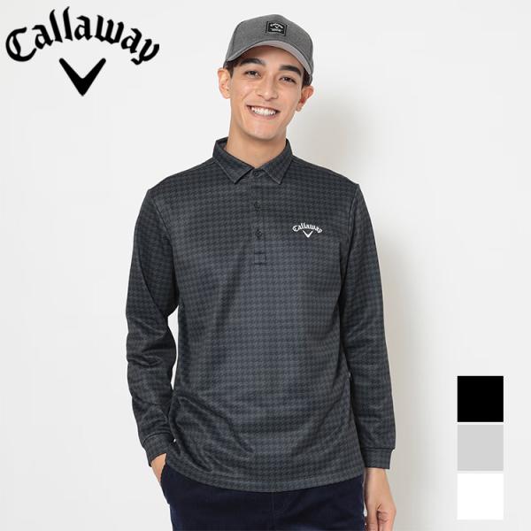 Callaway（キャロウェイ） 千鳥プリント裏起毛長袖シャツ メンズ 秋冬