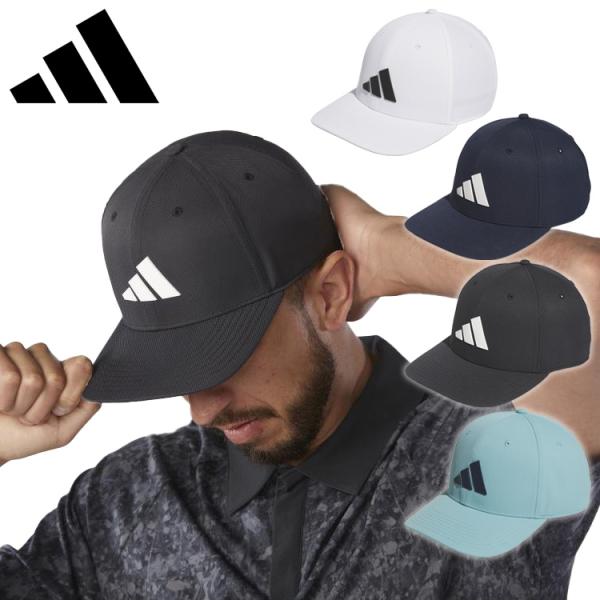 adidas GOLF ENJ02フロントに大胆にブランドロゴをデザインしたツアースタイルキャップ。軽量の素材と汗を積極的に拡散するスウェットバンドが快適なプレーをサポート。スナップバッククロージャーで簡単にフィット感を調整できる。AERO...